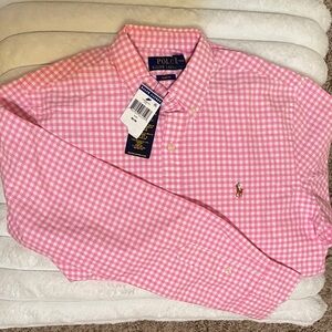 Polo by Ralph Lauren Pink Gingham Button-Down Shirt